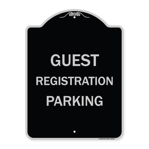 Signmission Guest Registration Parking Heavy-Gauge Aluminum Architectural Sign, 24" x 18", BS-1824-23923 A-DES-BS-1824-23923 - main